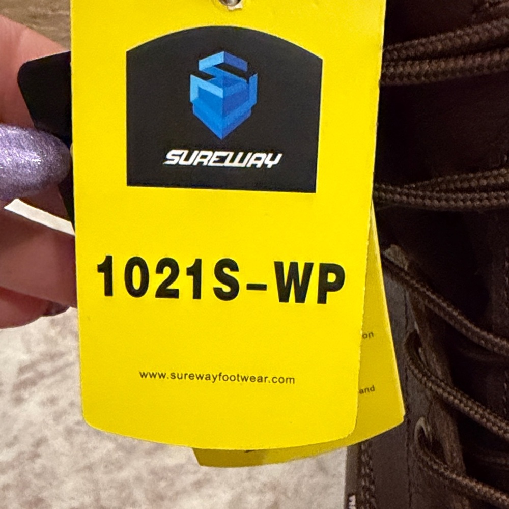 Men's Brown Leather work Boots - Picture 12 of 12